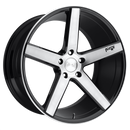8.5x20 Niche Wheels M124 Milan Gloss Black Brushed Wheel 5x120 ET35 CB72.56-3