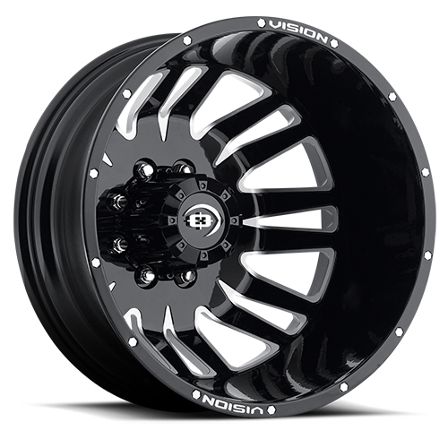20x8.25 Vision 401 Rival Gloss Black Machined Face 8x165.1 ET106 CB121.4
