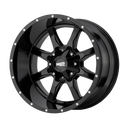 20X10 Moto Metal MO970 Gloss Black with Milled Lip 8x165.1 ET-18 wheel/rim-3