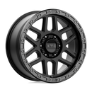 17X9 KMC KM544 MESA Satin Black With Gloss Black Lip 6X114.3 ET18 wheel/rim-1