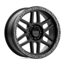 20X9 KMC KM544 MESA Satin Black With Gloss Black Lip 6X135 ET18 wheel/rim-2