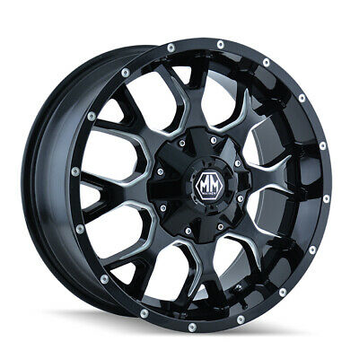 17X7.5 Mayhem Warrior Black-Milled Wheel/Rim 5x110 ET30 8015-7760M30