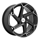 20X10.5 Niche M255 FLASH Gloss Black Brushed 5X115 ET20 wheel/rim-3