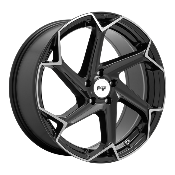 20X10.5 Niche M255 FLASH Gloss Black Brushed 5X115 ET20 wheel/rim