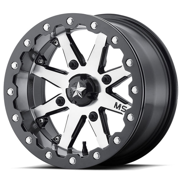 14X7 MSA OFFROAD Lok Gun Metal Wheel/Rim 4X137 ET0 4-137 14-7 M21-04737