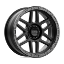 20X9 KMC KM544 MESA Satin Black With Gloss Black Lip 6X135 ET0 wheel/rim-1