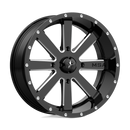 22X7 MSA Offroad Wheels Flash Gloss Black Milled Wheel/Rim 4x137 ET0-1