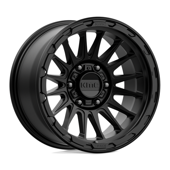 17X9 KMC KM542 Impact Satin Black 6X139.7 ET-12 wheel/rim