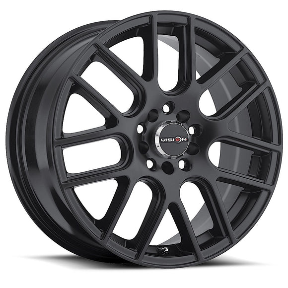 15x6.5 Vision 426H Cross Black 5x108 5x114.3 5x4.25 5x4.5 ET38 Wheel Rim