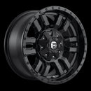 20X10 Fuel D596 SLEDGE Matte Black Gloss Black Lip 8X165.1 ET-18 wheel/rim-1