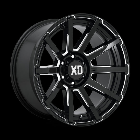 22X10 XD Series XD847 OUTBREAK Gloss Black Milled 5X127 ET-18 wheel/rim