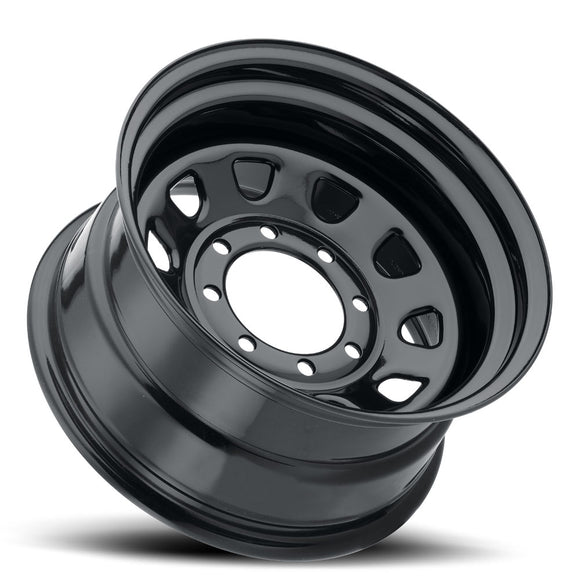 16x8 Vision 84H D Window Gloss Black 5x139.7 5x5.5 ET-12 Wheel Rim